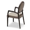 Wood Chair with Cushion Seat and Armrests - Medaillon