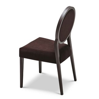 Wood Chair with Cushion Seat and Armrests - Medaillon | Origins 1971