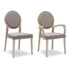 Wood Chair with Cushion Seat and Armrests - Medaillon