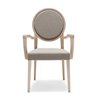 Wood Chair with Cushion Seat and Armrests - Medaillon