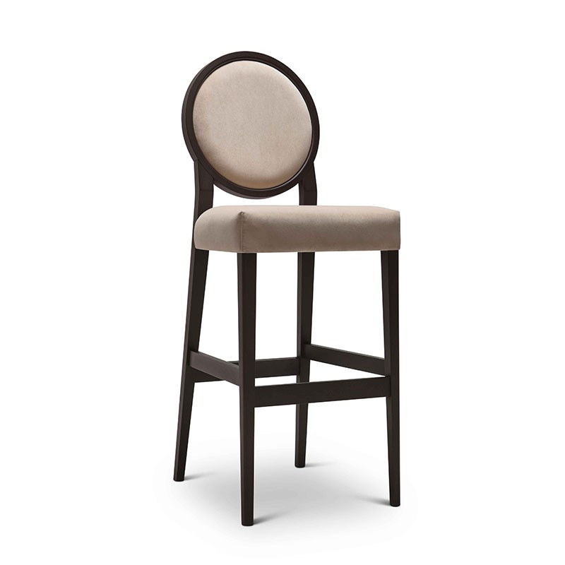 Vintage Bar Stool with Backrest - Medaillon | Origins 1971