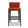 Fixed High Stool in Velvet with Backrest - Noblesse