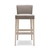 Fixed High Stool in Velvet with Backrest - Noblesse