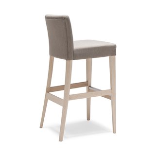 Fixed High Stool in Velvet with Backrest - Noblesse | Origins 1971