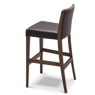 High Design Stool in Wood with Cushion Seat - Nob | Origins 1971