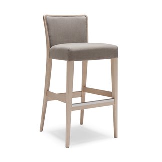 High Design Stool in Wood with Cushion Seat - Nob | Origins 1971