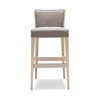 High Design Stool in Wood with Cushion Seat - Nob