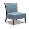 Wood and Fabric Armchair with Cushion Seat - Nob