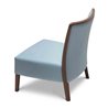 Wood and Fabric Armchair with Cushion Seat - Nob