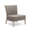 Wood and Fabric Armchair with Cushion Seat - Nob