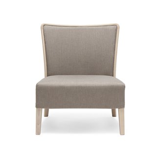 Wood and Fabric Armchair with Cushion Seat - Nob | Origins 1971