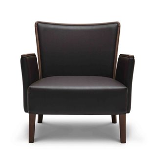 Wood and Fabric Lounge Armchair for Waiting Room - Nob | Origins 1971