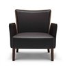 Wood and Fabric Lounge Armchair for Waiting Room - Nob