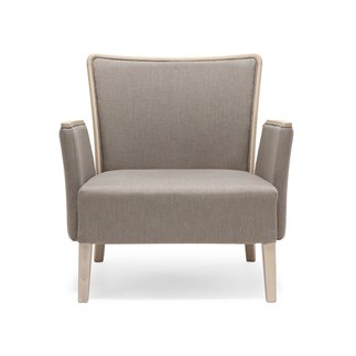 Wood and Fabric Lounge Armchair for Waiting Room - Nob | Origins 1971