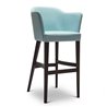 Solid Wood Stool with Backrest - Truman