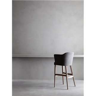 Solid Wood Stool with Backrest - Truman | Origins 1971