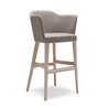 Solid Wood Stool with Backrest - Truman