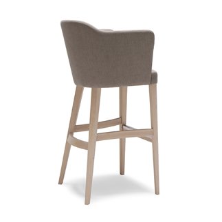 Solid Wood Stool with Backrest - Truman | Origins 1971