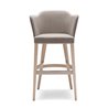 Solid Wood Stool with Backrest - Truman