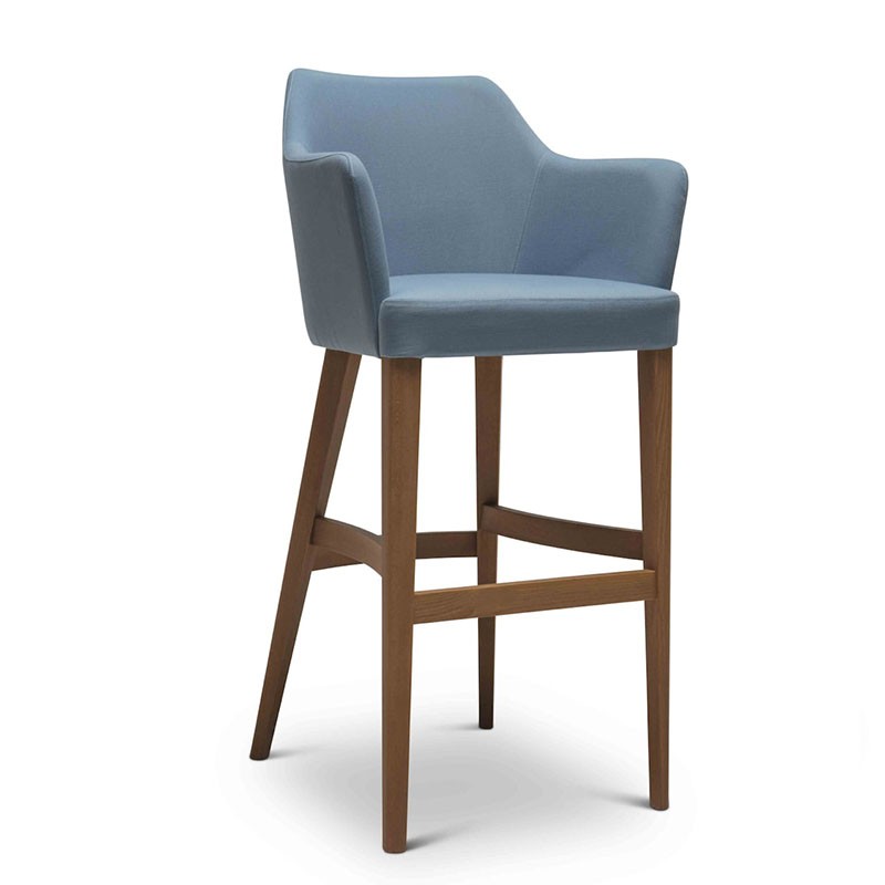 High Stool with Backrest and Armrests - Oscar | Origins 1971