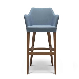 High Stool with Backrest and Armrests - Oscar | Origins 1971