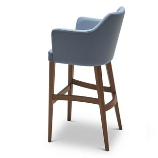 High Stool with Backrest and Armrests - Oscar | Origins 1971