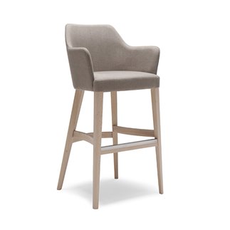 High Stool with Backrest and Armrests - Oscar | Origins 1971