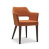 Wood Restaurant Chair with Backrest and Armrests - Emily