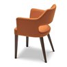 Wood Restaurant Chair with Backrest and Armrests - Emily