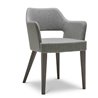 Wood Restaurant Chair with Backrest and Armrests - Emily