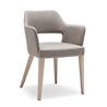 Wood Restaurant Chair with Backrest and Armrests - Emily