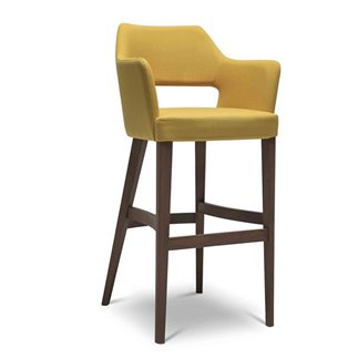 Velvet Bar Stool with Design Backrest - Emily | Origins 1971