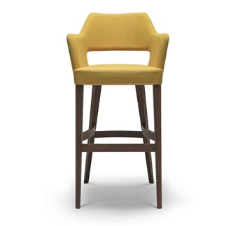 Velvet Bar Stool with Design Backrest - Emily | Origins 1971