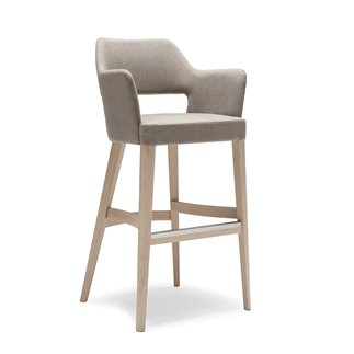 Velvet Bar Stool with Design Backrest - Emily | Origins 1971