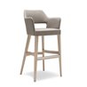 Velvet Bar Stool with Design Backrest - Emily