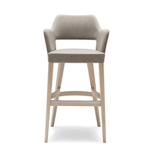 Velvet Bar Stool with Design Backrest - Emily | Origins 1971