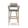 Velvet Bar Stool with Design Backrest - Emily