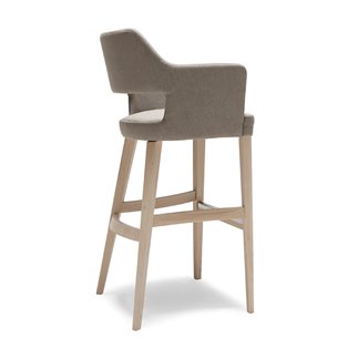 Velvet Bar Stool with Design Backrest - Emily | Origins 1971