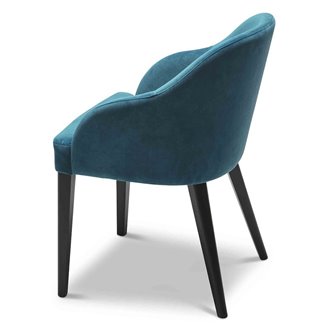 Design Chair in Wood and Velvet - Roald | Origins 1971