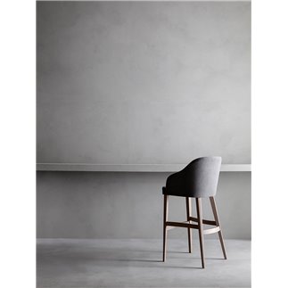 Bar Stool with Upholstered High Backrest - Roald | Origins 1971