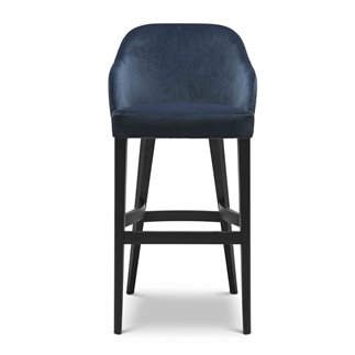 Bar Stool with Upholstered High Backrest - Roald | Origins 1971