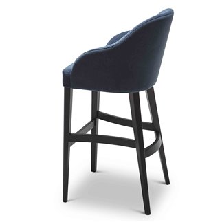 Bar Stool with Upholstered High Backrest - Roald | Origins 1971