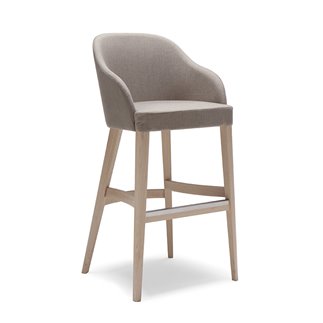 Bar Stool with Upholstered High Backrest - Roald | Origins 1971