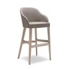 Bar Stool with Upholstered High Backrest - Roald