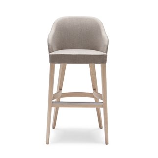 Bar Stool with Upholstered High Backrest - Roald | Origins 1971