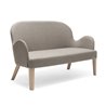 Waiting Room Loveseat Sofa in Wood and Velvet - Roald