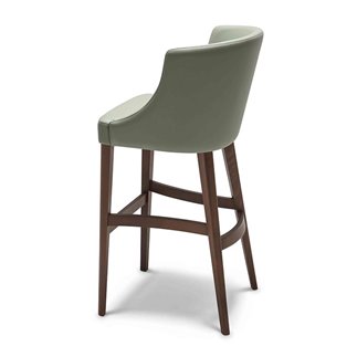 Wood Bar Stool wit Fabric Cushion Seat - Elias | Origins 1971