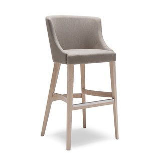 Wood Bar Stool wit Fabric Cushion Seat - Elias | Origins 1971