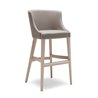 Wood Bar Stool with Fabric Cushion Seat - Elias