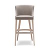 Wood Bar Stool with Fabric Cushion Seat - Elias